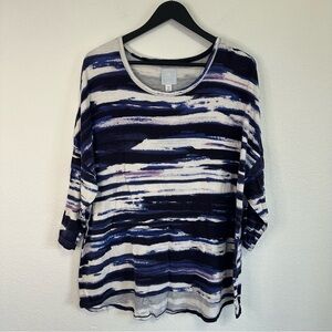 Sunday Women’s 1X Stripe Top – Black/Blue/White
